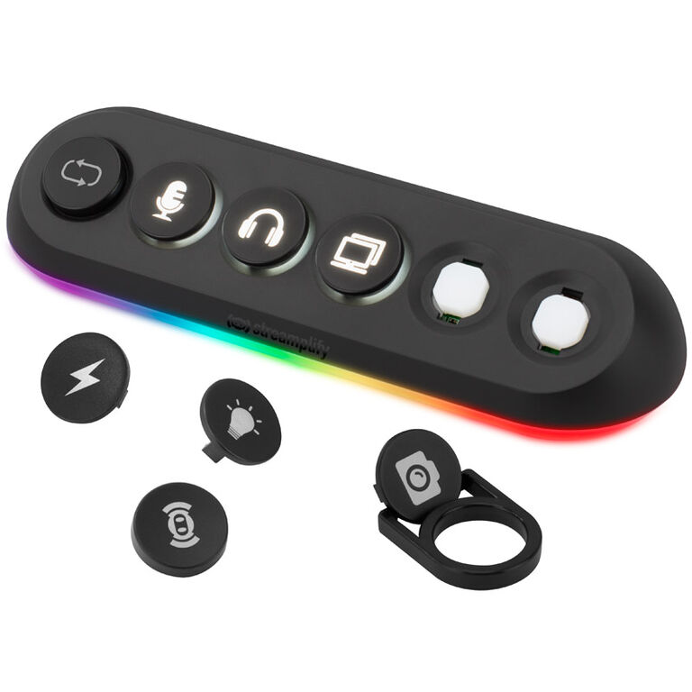 Streamplify HUB DECK 5, 4x USB 3.0, 1x USB 2.0, RGB, 12V, EU-Netzkabel - schwarz image number 3