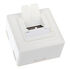 Surface-mounted Cat. 6 inline connection box 2x RJ45 socket, horizontal - white image number null