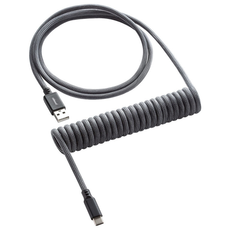 CableMod Classic Coiled Keyboard Cable USB-C to USB Type A, Carbon Grey - 150cm image number 0