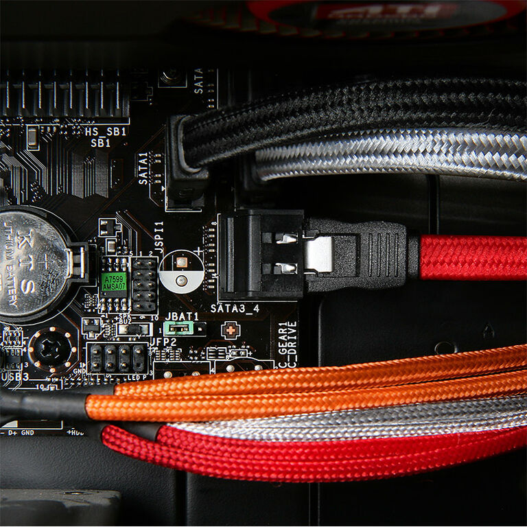 BitFenix 6-Pin PCIe Verlängerung 45cm - sleeved orange/schwarz image number 2