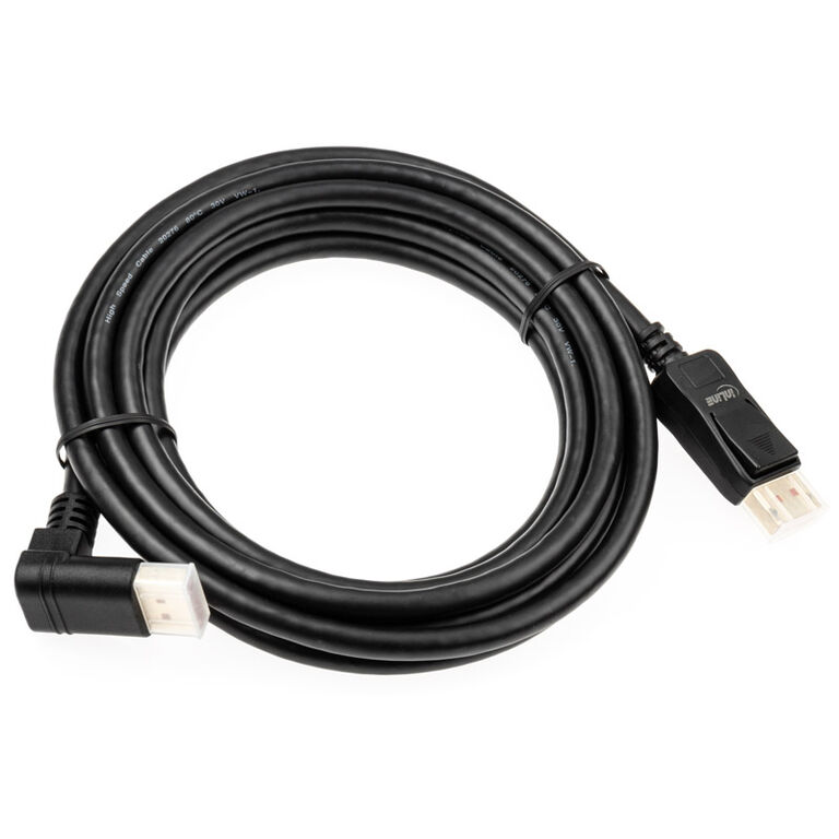 InLine 8K (UHD-2) DisplayPort cable, upward angled, black - 3m image number 2