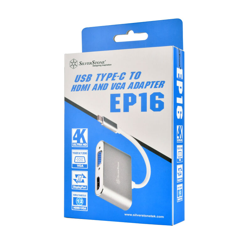 SilverStone SST-EP16C - USB Type-C to VGA & HDMI Adapter image number 7