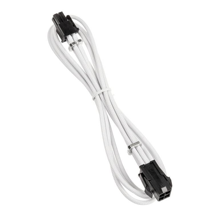 BitFenix Alchemy 4-pin ATX12V extension cable, 45 cm, sleeved - white image number 1