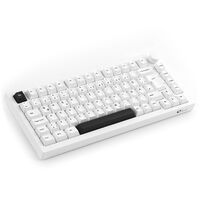 AKKO 5075B Plus "Black on White" Gaming Keyboard - V3 Pro Cream Blue