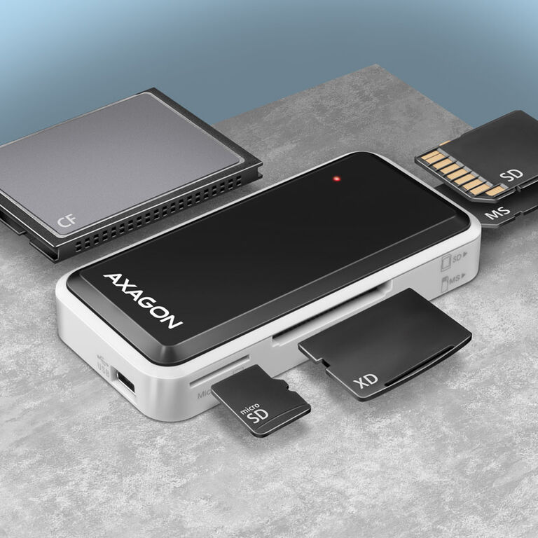 AXAGON CRE-X1 External Mini Card Reader, 5-slot image number 2