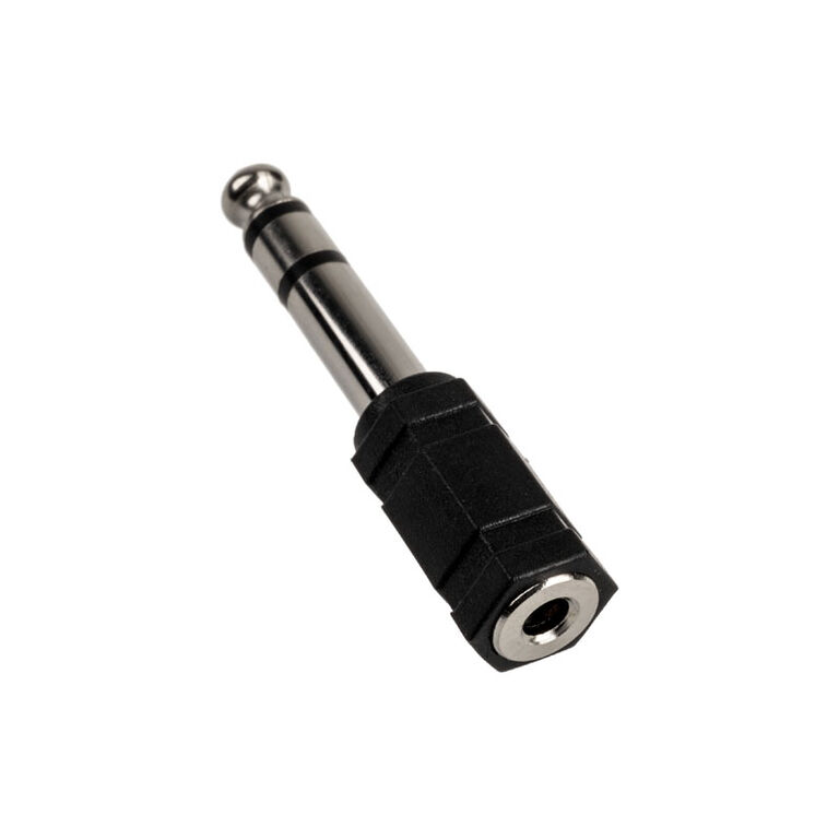 InLine Audio Adapter, 6.3mm jack plug to 3.5mm socket (stereo) - black image number 1