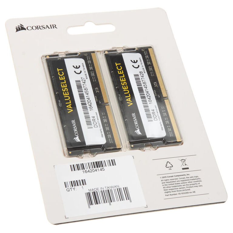 Corsair ValueSelect, black, SO-DIMM DDR4-2133, CL 15 - 16 GB Dual Kit image number 0