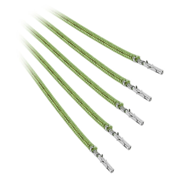 BitFenix Alchemy 2.0 PSU Cable, 5x 60cm - light green image number 1