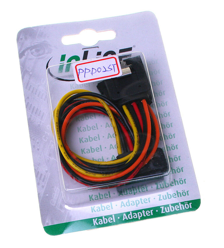 InLine SATA Power Y-Cable SATA Latch - 0.15m image number 2