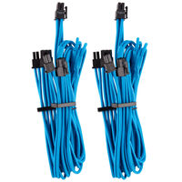 Corsair Premium Sleeved PCIe Dual Cable, Double Pack (Gen 4) - blue