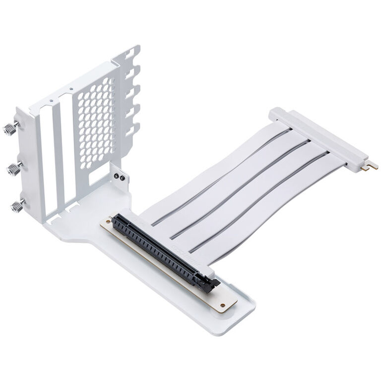 PHANTEKS Vertical GPU Bracket II + PCI-E 4.0 x16 riser ribbon cable, 22 cm - white image number 0