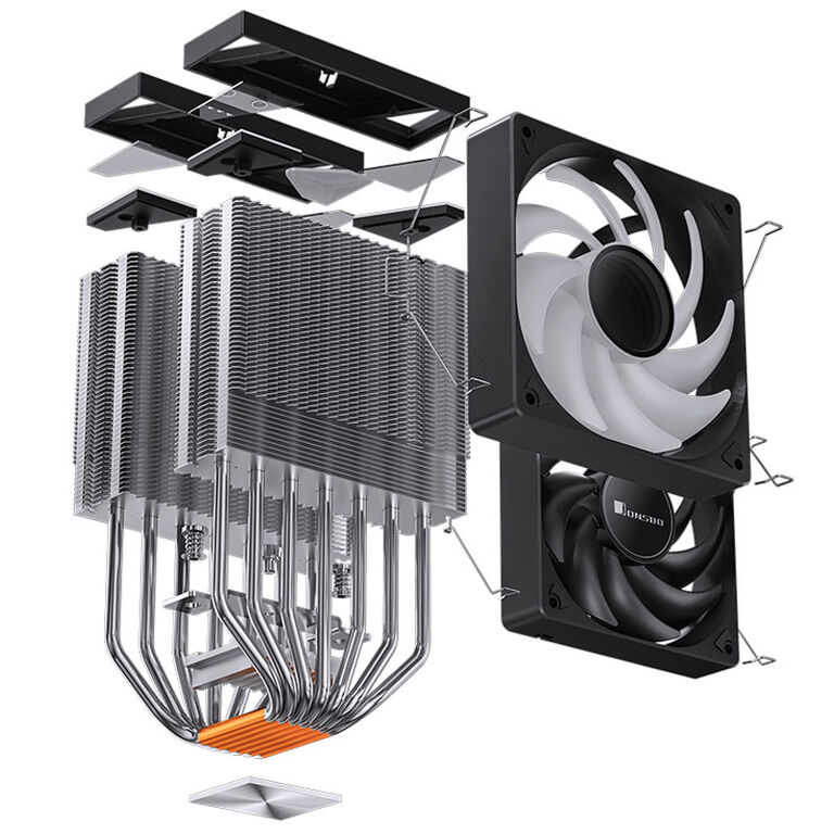 Jonsbo CR-3000 CPU cooler Dual Tower, ARGB - 2x 120 mm, black image number 6