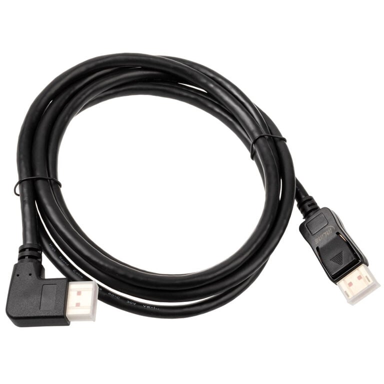 InLine 8K (UHD-2) DisplayPort cable, left angled, black - 2m image number 1