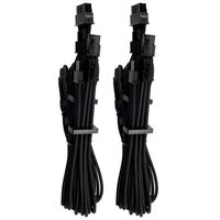 Corsair Premium Sleeved PCIe Dual Cable, Double Pack (Gen 4) - black