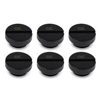 Alphacool Eiszapfen Stop Fitting G1/4, black - 6 pack