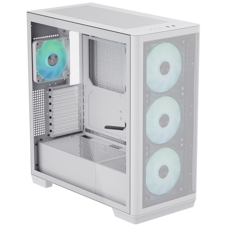 APNX C1 Mid-Tower ATX Case, Tempered Glass - white image number 1