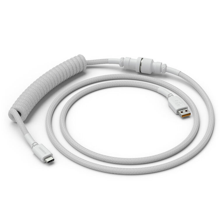 Glorious Coiled Cable Ghost White, USB-C to USB-A, 1.37m - white image number 0