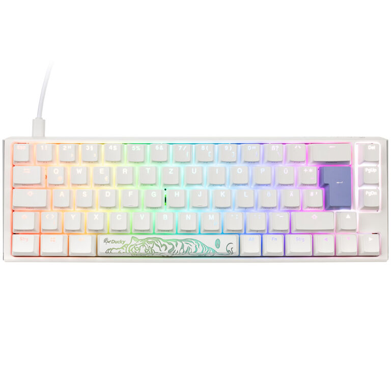 Ducky One 3 Classic Pure White SF Gaming Tastatur, RGB LED - MX-Red image number 1