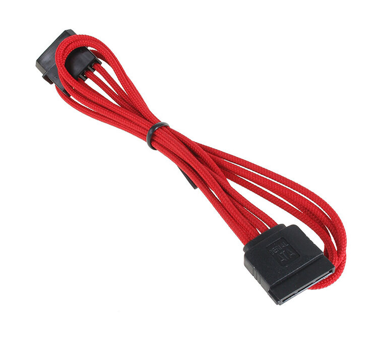 BitFenix Molex zu SATA Adapter 45 cm - sleeved rot/schwarz image number 1