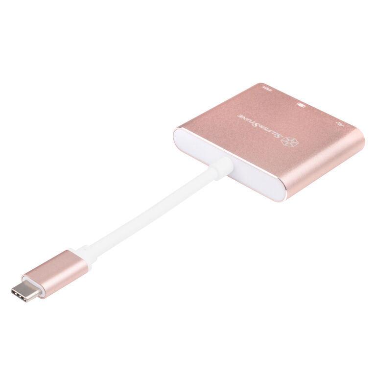 SilverStone SST-EP08P - USB 3.1 Type-C Adapter to HDMI/USB Type C/USB Type A - pink image number 5