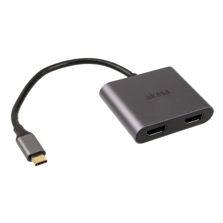 Akasa USB-C to Dual HDMI MST Adapter - 4K@60Hz, 4K@30Hz dual image number 0