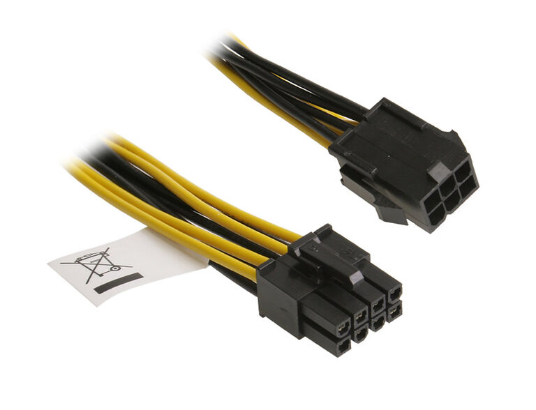 Akasa 6-Pin PCIe zu 8-Pin EPS12V - Adapter-Kabel image number 0