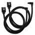 Corsair Premium Sleeved SATA cable angled, black 60cm - 2 pack image number null