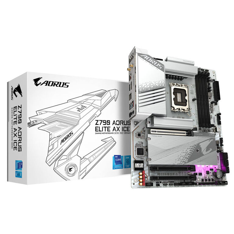 GIGABYTE Z790 Aorus Elite AX ICE, Intel Z790 motherboard, socket 1700, DDR5 image number 0