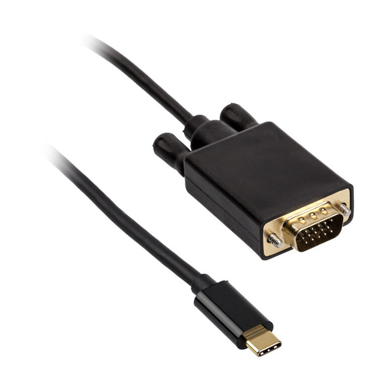 Akasa Type C Adapter Cable to VGA - black image number 0
