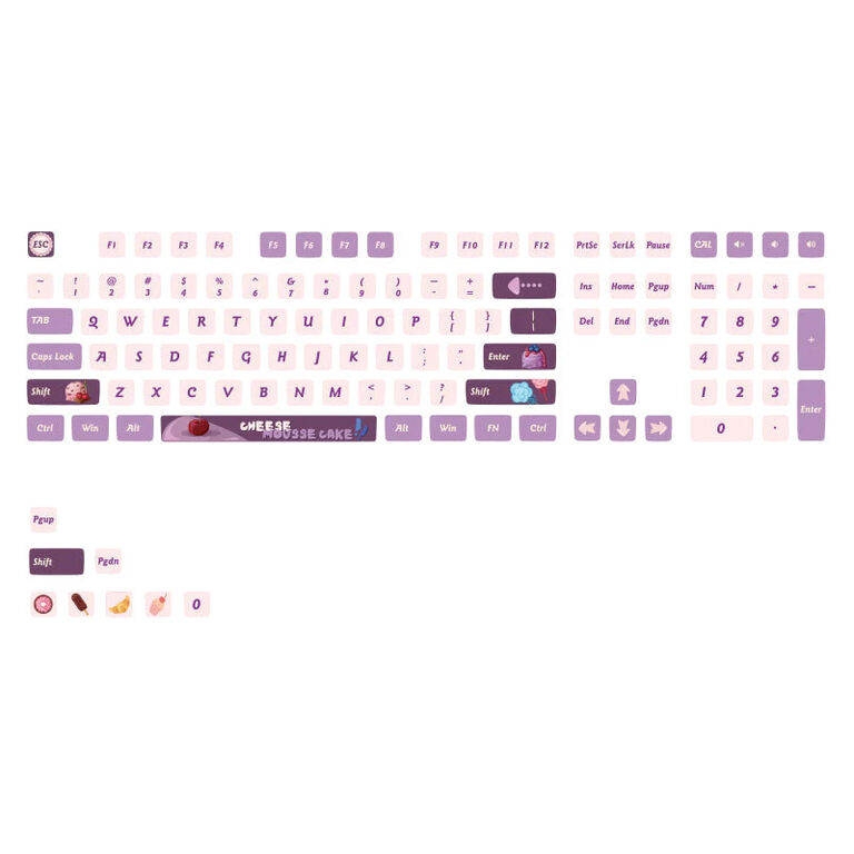 AKKO Blueberry Purple Pudding Keycap Set, ANSI - ASA keycap profile image number 0