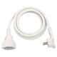 Brennenstuhl Extension Cable with Angled Flat Plug, 2 m - white