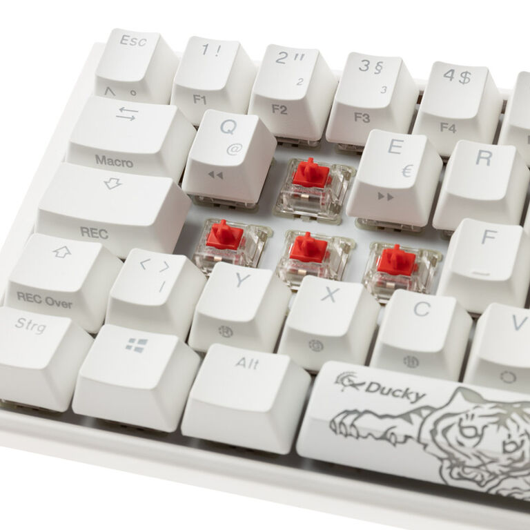Ducky One 3 Classic Pure White SF Gaming Tastatur, RGB LED - MX-Red image number 4