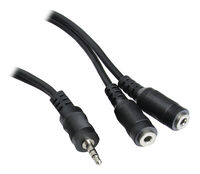 InLine Y-cable, 3.5mm jack plug, 3.5mm jack socket - 0.2m