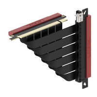 Ssupd Riser Flat Ribbon Cable - PCIe 4.0, 140mm, angled, black