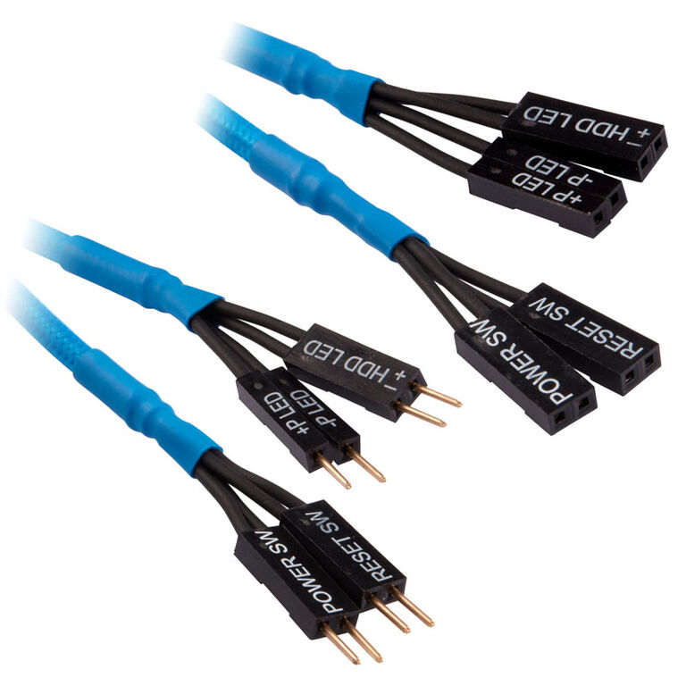 Corsair Premium Sleeved Front Panel Cable Extension Kit, blue image number 4