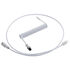 CableMod PRO Coiled Keyboard Cable USB-C to USB Type A, Glacier White - 150cm image number null