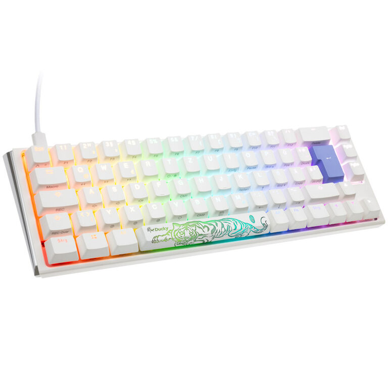 Ducky One 3 Classic Pure White SF Gaming Tastatur, RGB LED - MX-Red image number 0