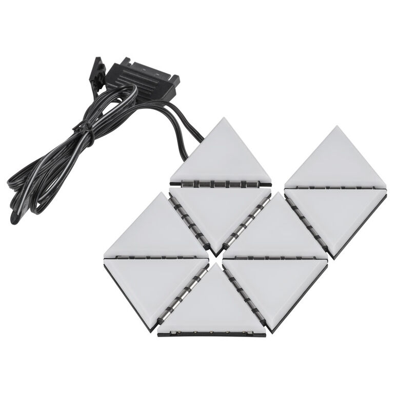 Corsair iCUE LC100 Case Accent Lighting Panels - Mini Triangle - 9x Tile Expansion Kit image number 8