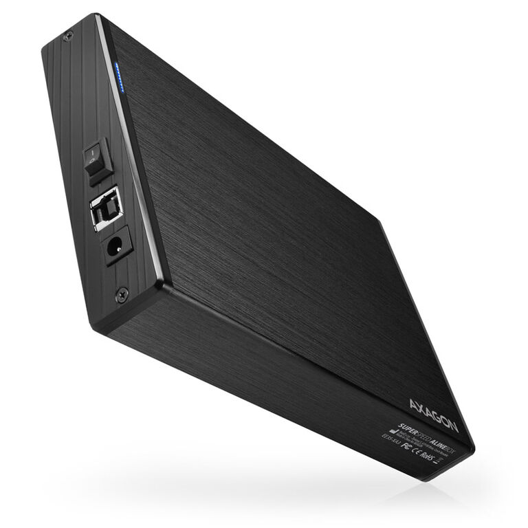 AXAGON EE35-XA3 external 3.5" enclosure, USB 3.0, SATA II, aluminium - black image number 0