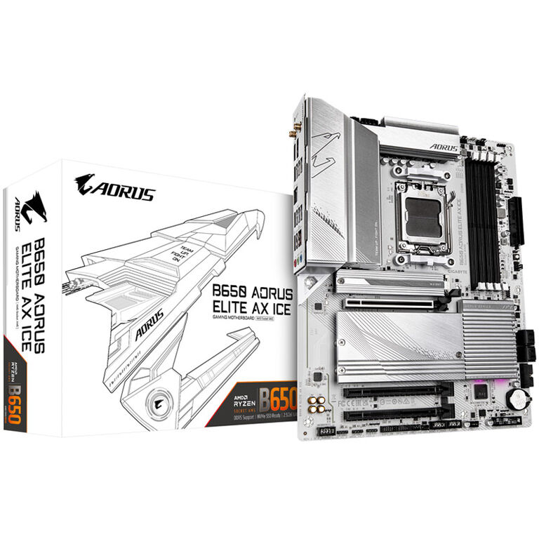 GIGABYTE B650 Aorus Elite AX ICE, AMD B650 motherboard - Socket AM5, DDR5 image number 0