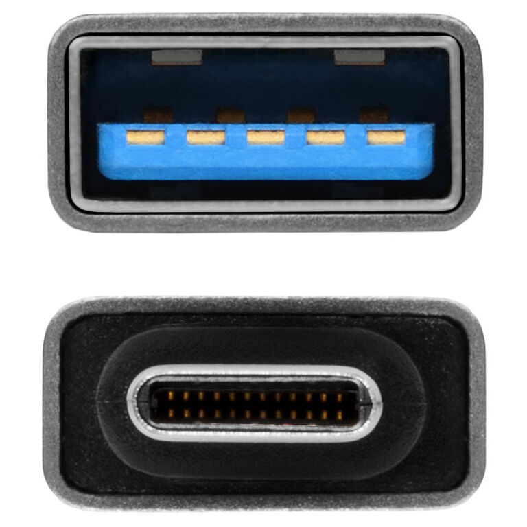 AXAGON USB-C 3.1 M to USB-A F Adapter, Aluminium - black image number 3