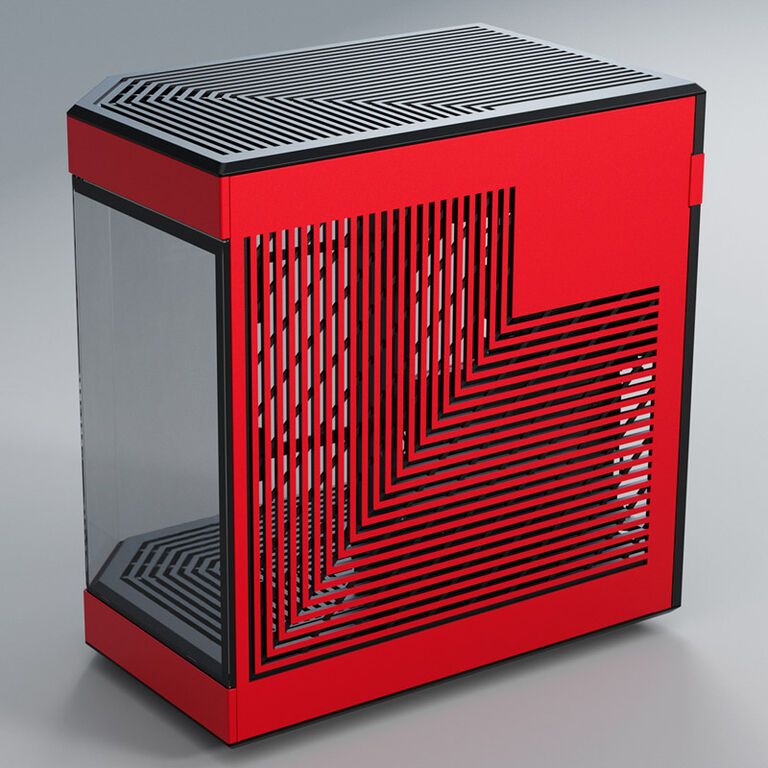 Hyte Y60 Midi Tower, Tempered Glass - black/red image number 3