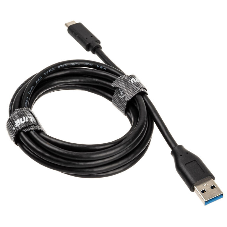 InLine USB 3.2 Gen.2 Cable, Type C to A Male/Male, black - 2m image number 1