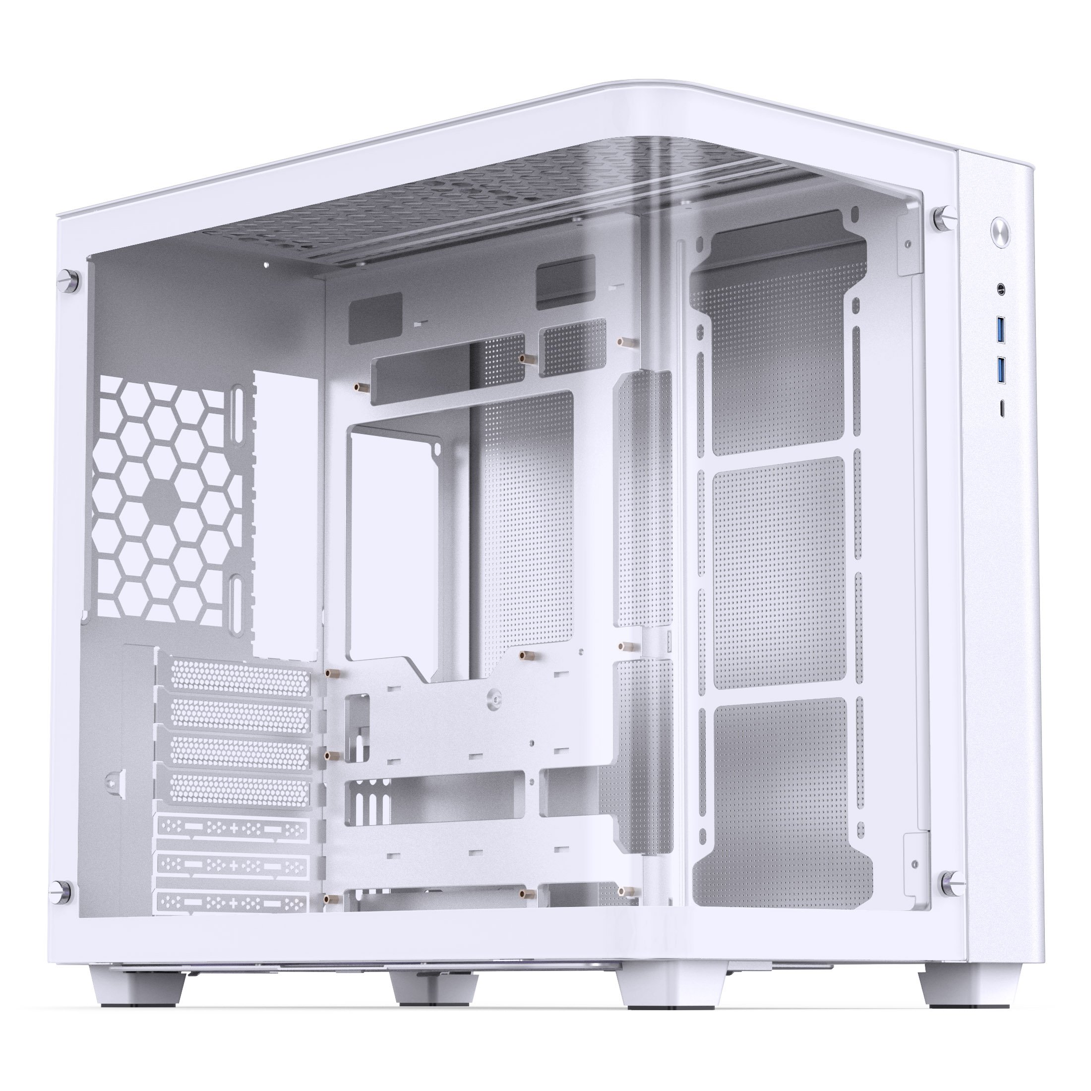 Jonsbo TK-3 PC Case, Mid Tower, ATX, Tempered Glass - White