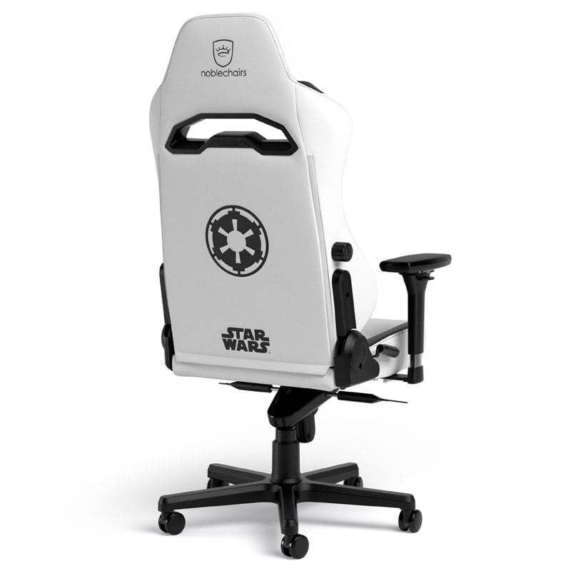 The image shows the noblechairs HERO ST Gaming Chair - Stormtrooper Edition.