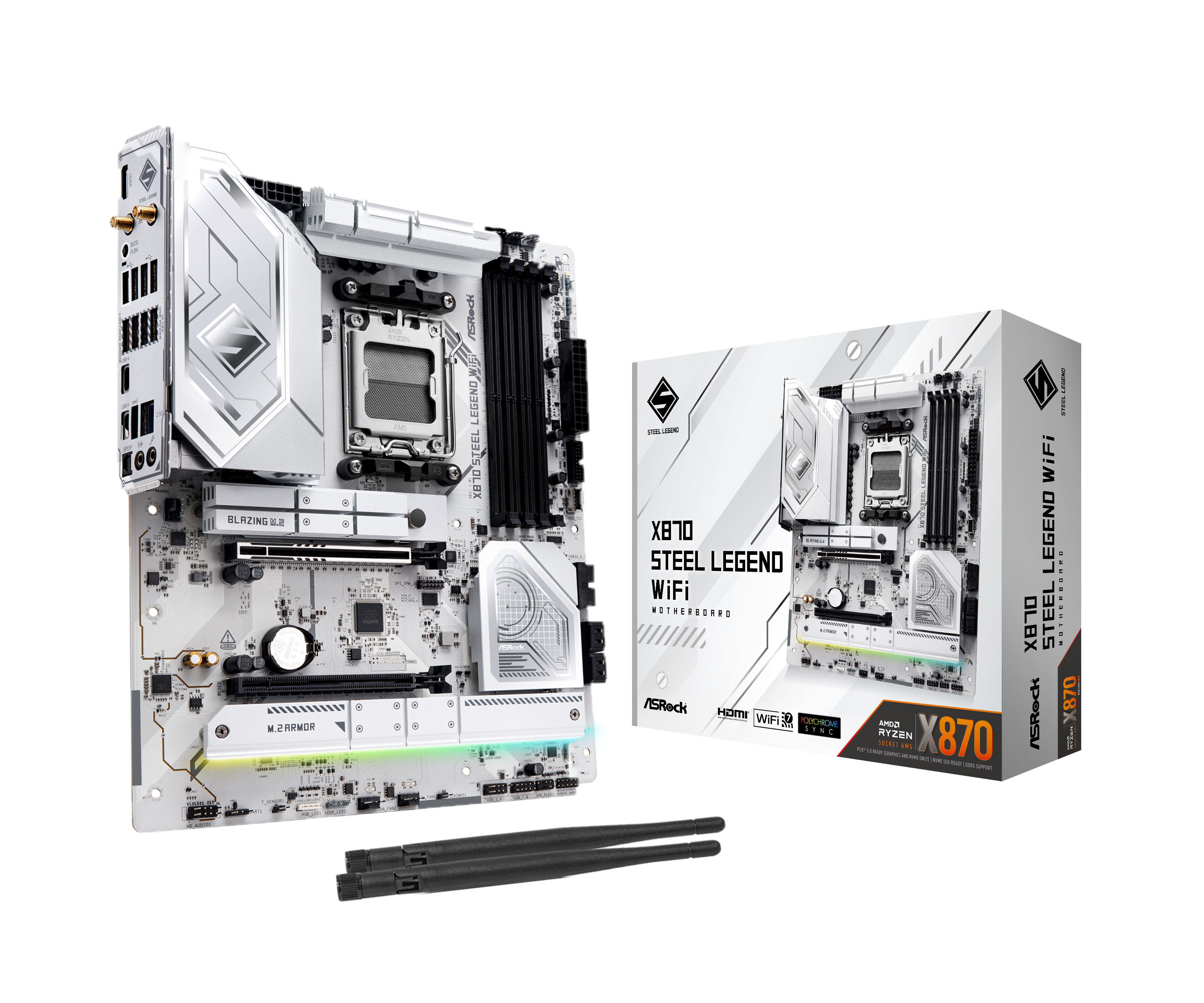 ASRock X870 Steel Legend WiFi motherboard, socket AM5, AMD X870, ATX, DDR5