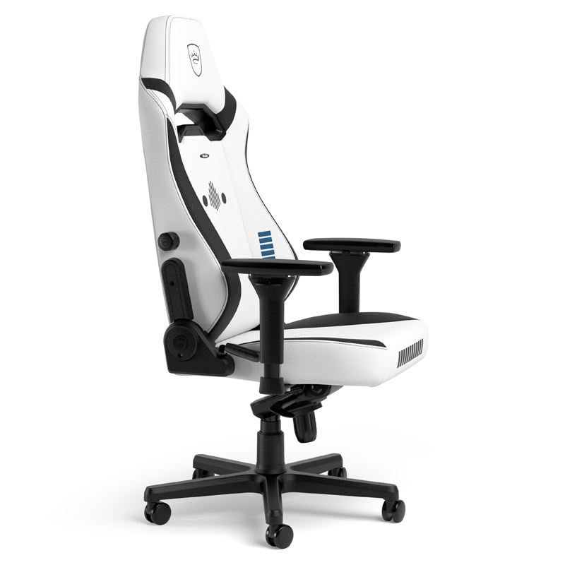 The image shows the noblechairs HERO ST Gaming Chair - Stormtrooper Edition.